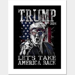 Trump - 2024 - Let'S Take America Back Posters and Art